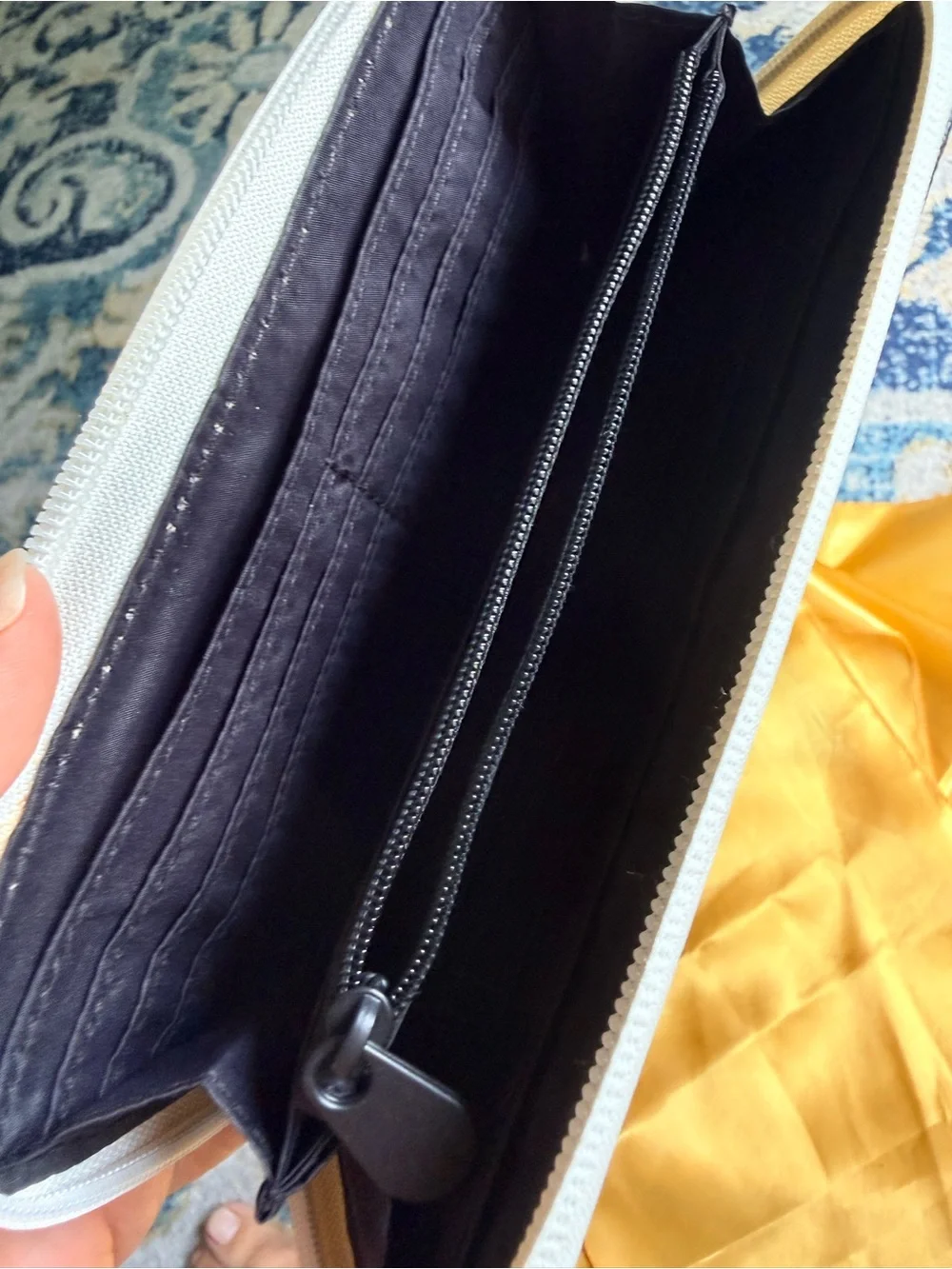 BMW Black and White Zip-Around Wallet